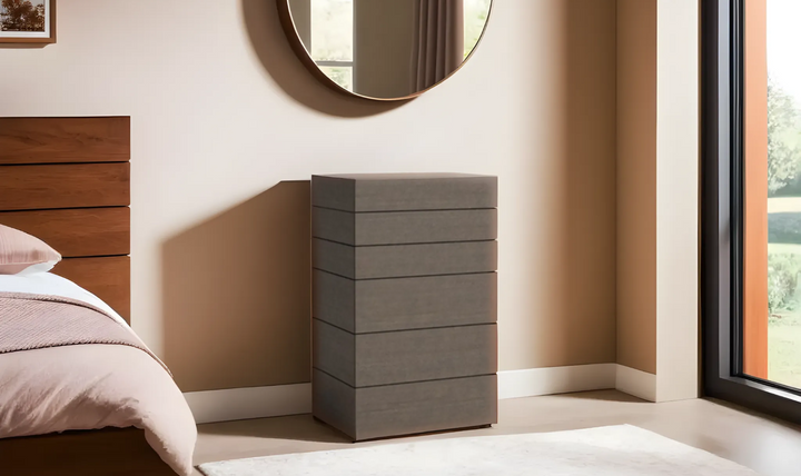 Jennifer Italia Maison Premium 6 Drawers Chest in Brown-Jennifer Furniture