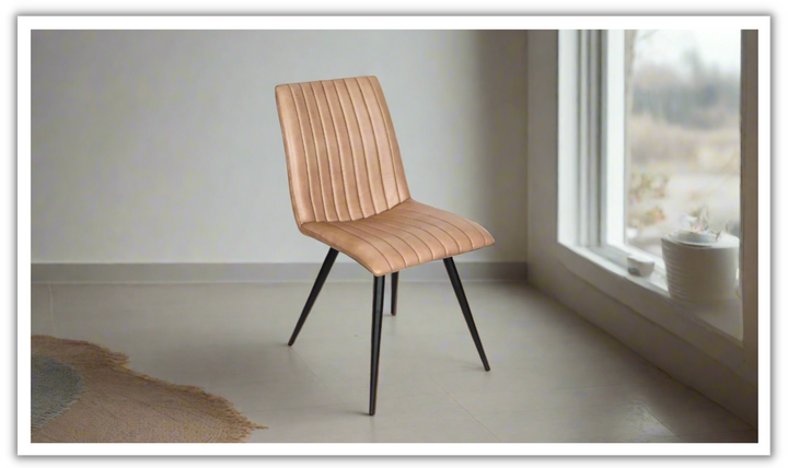 HTD Essex Chelsea Leather Dining Chair With Iron Legs