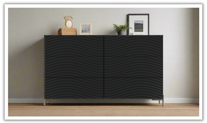 ESF Italia Wave Wooden Dressers In Dark Gray-Jennifer Furniture