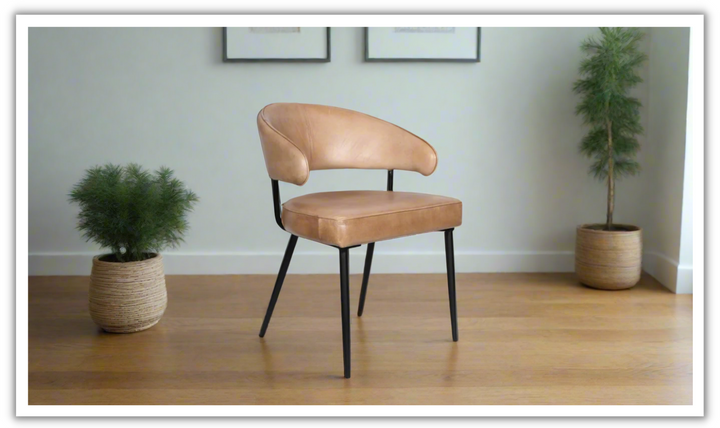 HTD Essex Dover Leather Armchair With Iron Legs