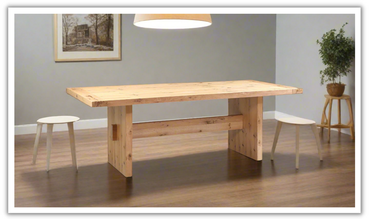 HTD Flagstaff Rectangular Dining Table in Natural Distressed Oak