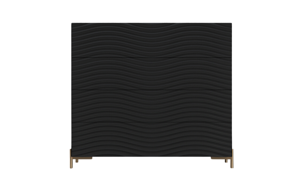 ESF Italia Wave Wooden Dresser Cabinet In Dark Gray