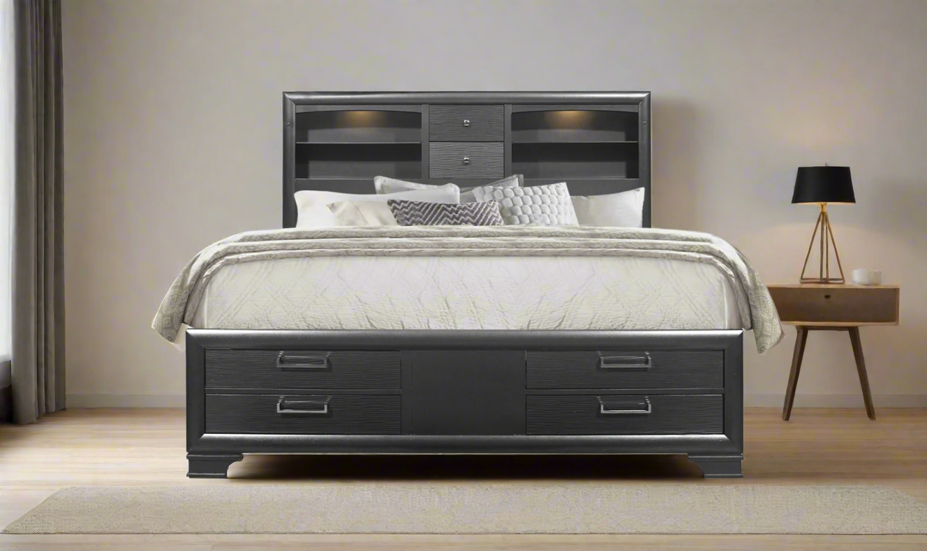 Jordyn Platform Bed with Storage-Jennifer furniture