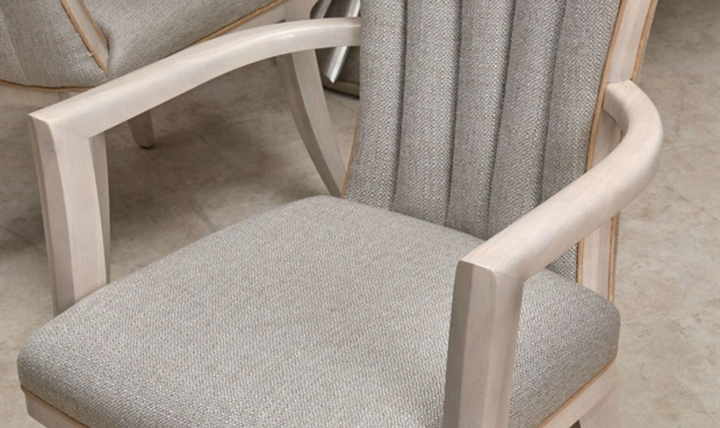 AICO Fantosini Sculpted Arm Chair With Tufted Cushions