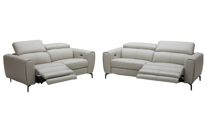 Jennifer Italia Azur Leather Power Reclining Living Room Set (Sofa + Loveseat + Chair)