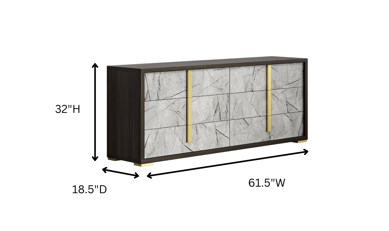 Jennifer Italia Travertine Premium Bedroom Set