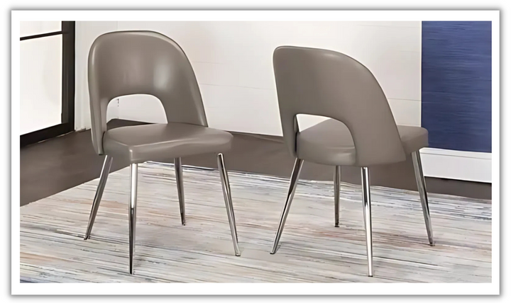 Cramco Mars Side Chair (Set of 2) in Mushroom- Jennifer Furniture