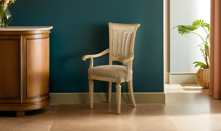 ESF Furniture Aida Fabric Upholstered Wooden Arm Chair-Jennifer Furniture