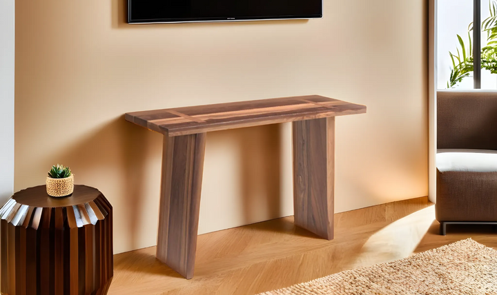 HTD Barcelona Brown Rectangular Console Table- Jennifer Furniture