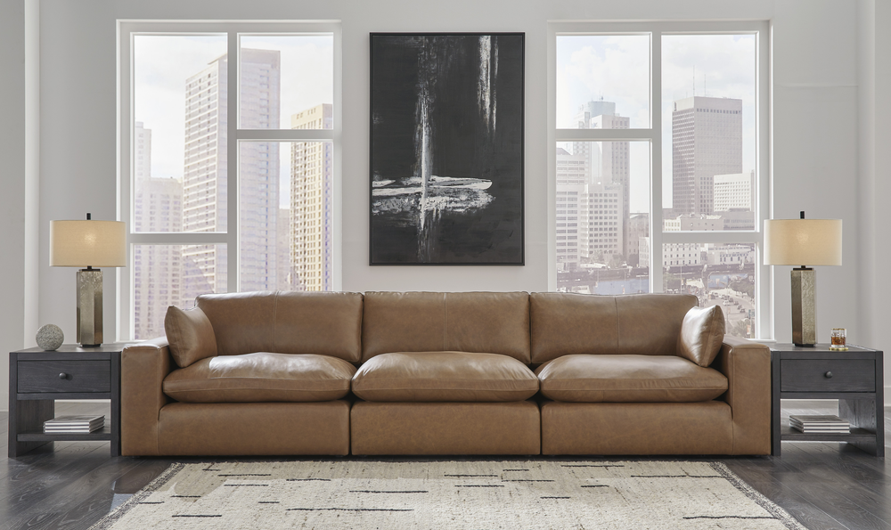 Modern Heritage Emilia 3-Piece Leather Sofa- Jennifer Furniture