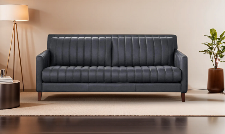 Ennis 2-Seater Leather Sofa With Track Arms