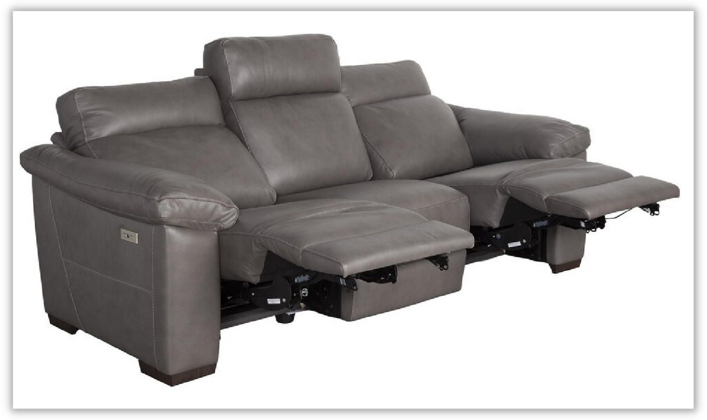 Estremo Leather Triple Motion Power Recliner Sofa