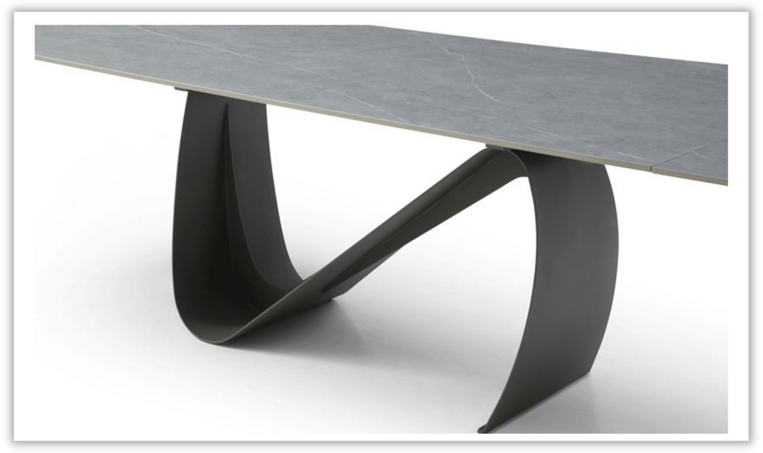 European Ceramic Top Marble Design Extention Dining Table