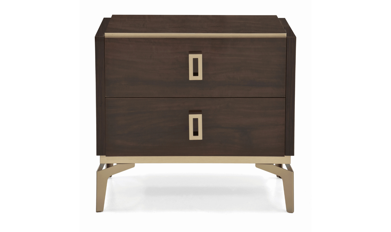 Eva 2 Drawer Nightstand With Brass Handles