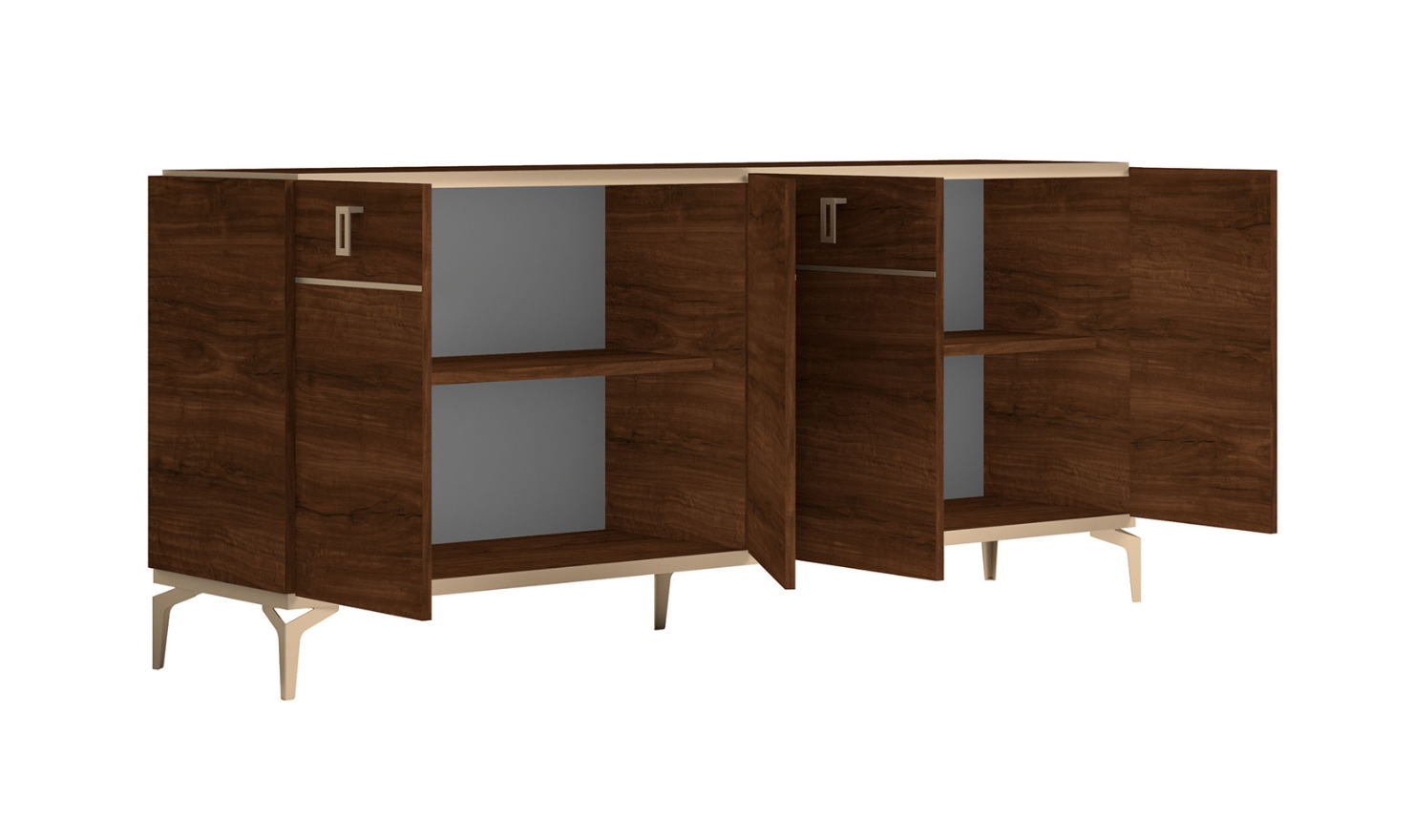 ESF Furniture Eva Extendable Dining Room Set In Brown