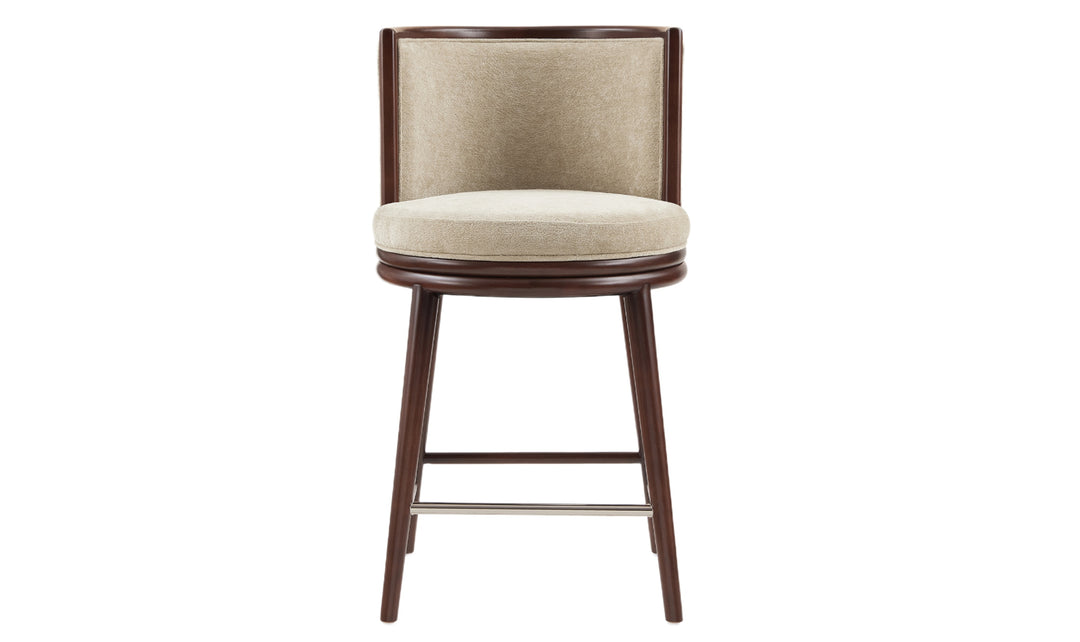 Manhattan Comfort Evalyn Wooden Upholstered Counter Stool