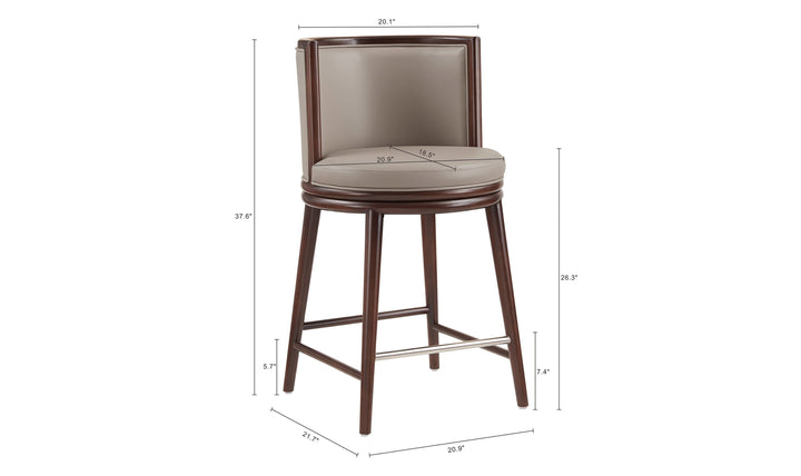 Manhattan Comfort Evalyn Wooden Upholstered Counter Stool