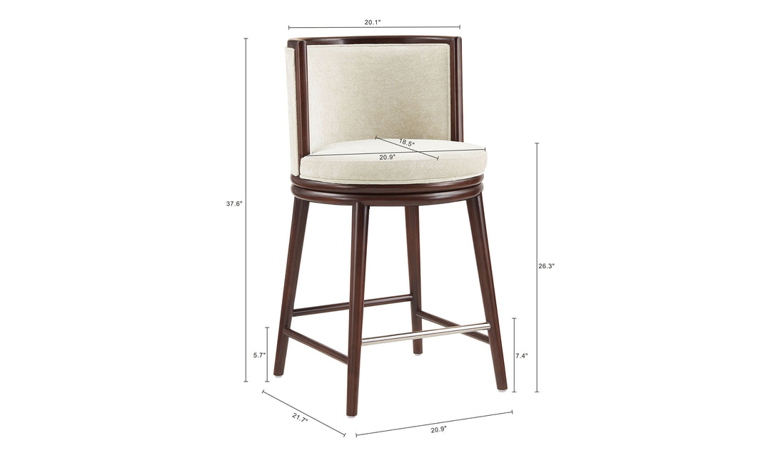 Manhattan Comfort Evalyn Wooden Upholstered Counter Stool
-Jennifer Furniture