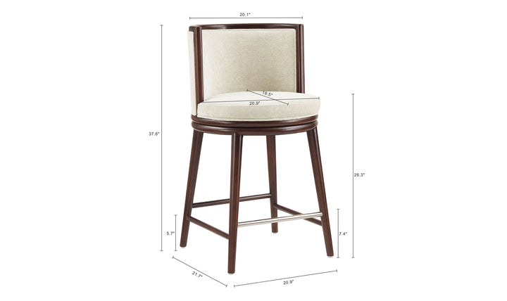 Manhattan Comfort Evalyn Wooden Upholstered Counter Stool
-Jennifer Furniture