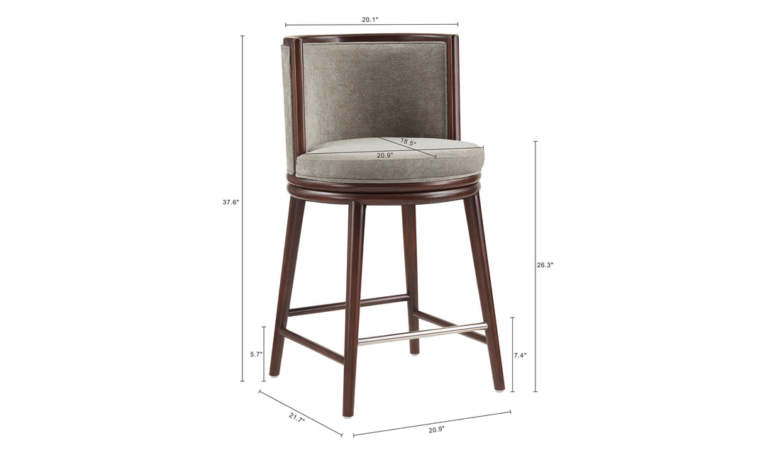 Manhattan Comfort Evalyn Wooden Upholstered Counter Stool
-Jennifer Furniture
