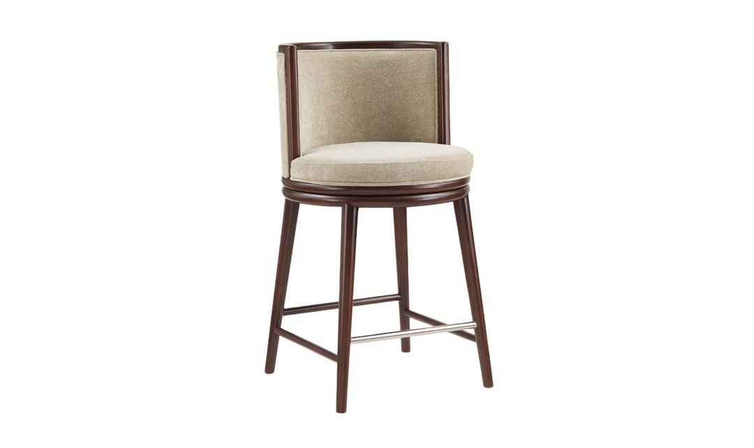 Manhattan Comfort Evalyn Wooden Upholstered Counter Stool