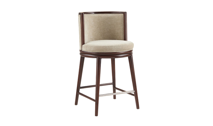 Manhattan Comfort Evalyn Wooden Upholstered Counter Stool