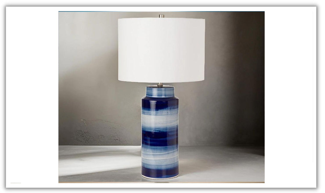 Felicity 30" Navy Ceramic Table Lamp (Set of 2)