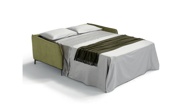 Fioro Italian Full Sleeper Sofa in Fabric With Metal legs