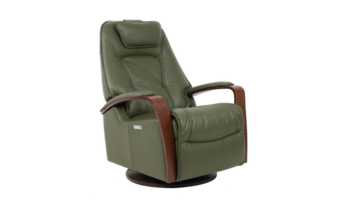 Fjords Helsinki Leather Upholstered Motorized Power Recliner Chair