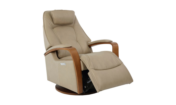 Fjords Helsinki Leather Upholstered Motorized Power Recliner Chair