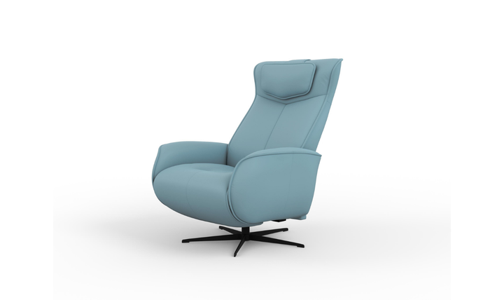 Fjords Axel Leather Power Recliner Chair with Swivel Glider Base