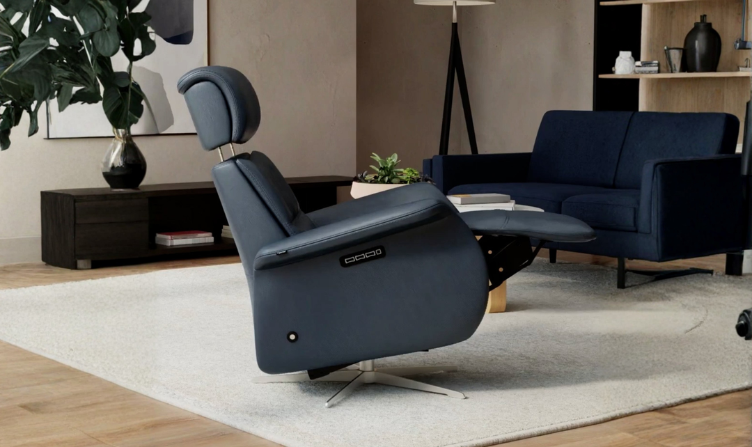 Fjords Cosmo Leather Triple Motor Zero Gravity Recliner Chair with Footstool-Jennifer Furniture