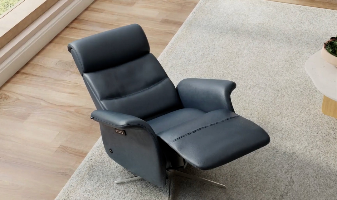 Fjords Cosmo Leather Triple Motor Zero Gravity Recliner Chair with Footstool-Jennifer Furniture
