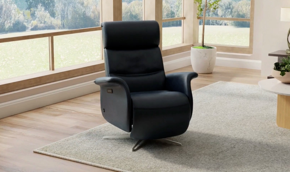 Fjords Cosmo Leather Triple Motor Zero Gravity Recliner Chair with Footstool-Jennifer Furniture