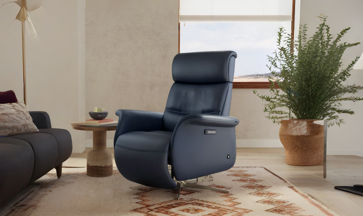 Fjords Cosmo Leather Triple Motor Zero Gravity Recliner Chair with Footstool-Jennifer Furniture