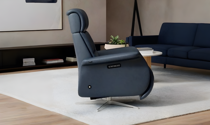 Fjords Cosmo Leather Triple Motor Zero Gravity Recliner Chair with Footstool-Jennifer Furniture