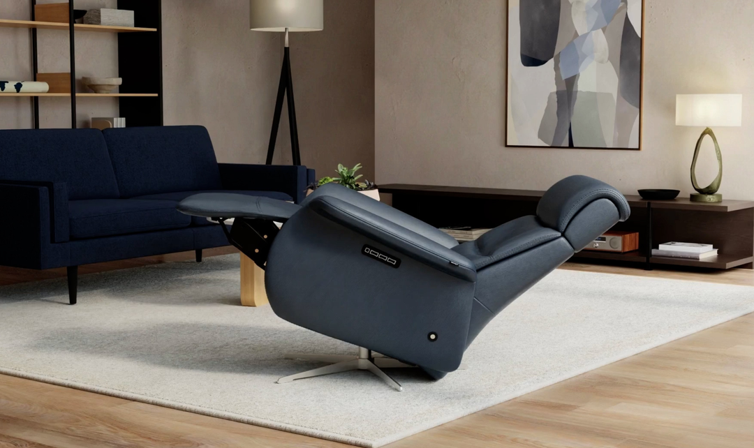 Fjords Cosmo Leather Triple Motor Zero Gravity Recliner Chair with Footstool-Jennifer Furniture