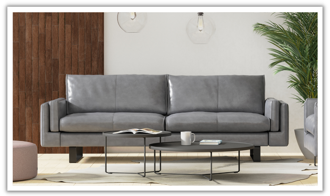 Fjords Endless 3-Seater Leather Upholstered Sofa With Crisp Modern Design-jennifer furniture