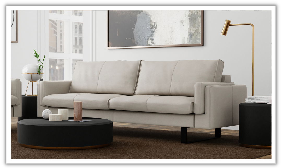 Fjords Endless 3-Seater Leather Upholstered Sofa With Crisp Modern Design-jennifer furniture