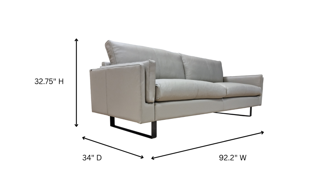 Fjords Endless 3-Seater Leather Upholstered Sofa With Crisp Modern Design