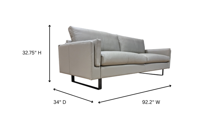 Fjords Endless 3-Seater Leather Upholstered Sofa With Crisp Modern Design