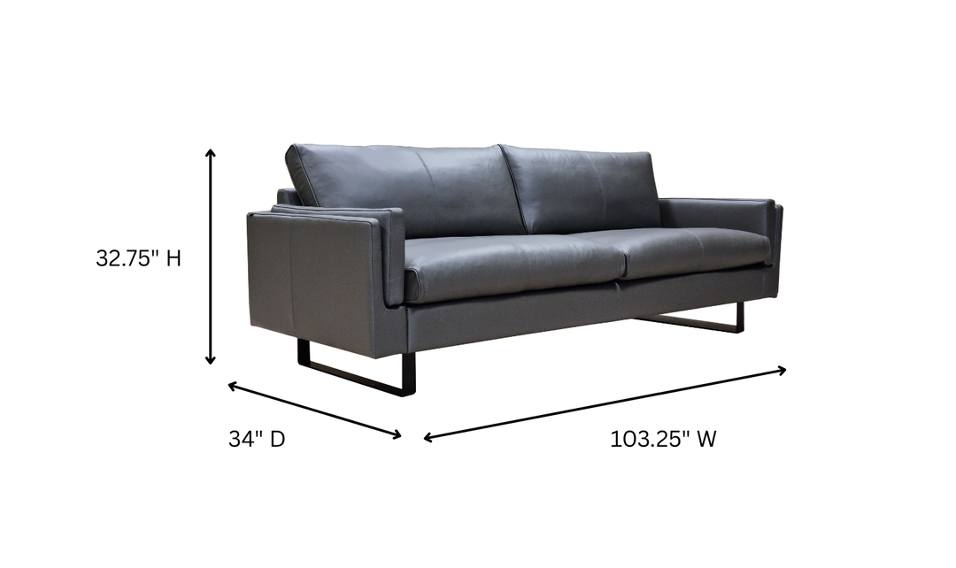 Fjords Endless 3-Seater Leather Upholstered Sofa With Two Color Options
