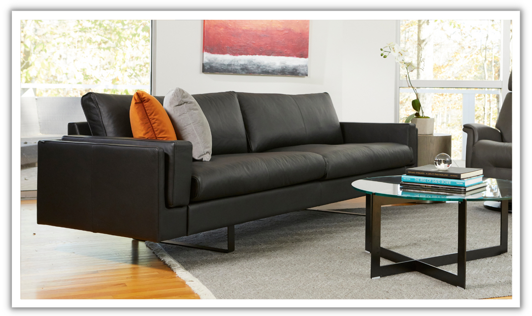 Fjords Endless 3-Seater Leather Upholstered Sofa With Two Color Options-jennifer furniture