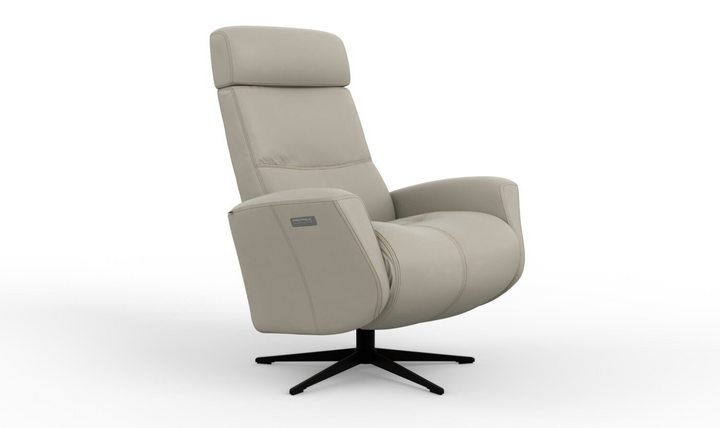 Fjords Magnus Leather Swivel Glider Power Recliner Chair
