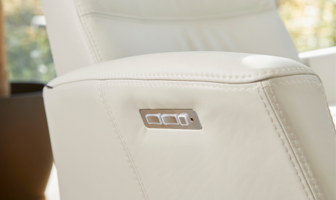 Fjords Magnus Leather Swivel Glider Power Recliner Chair