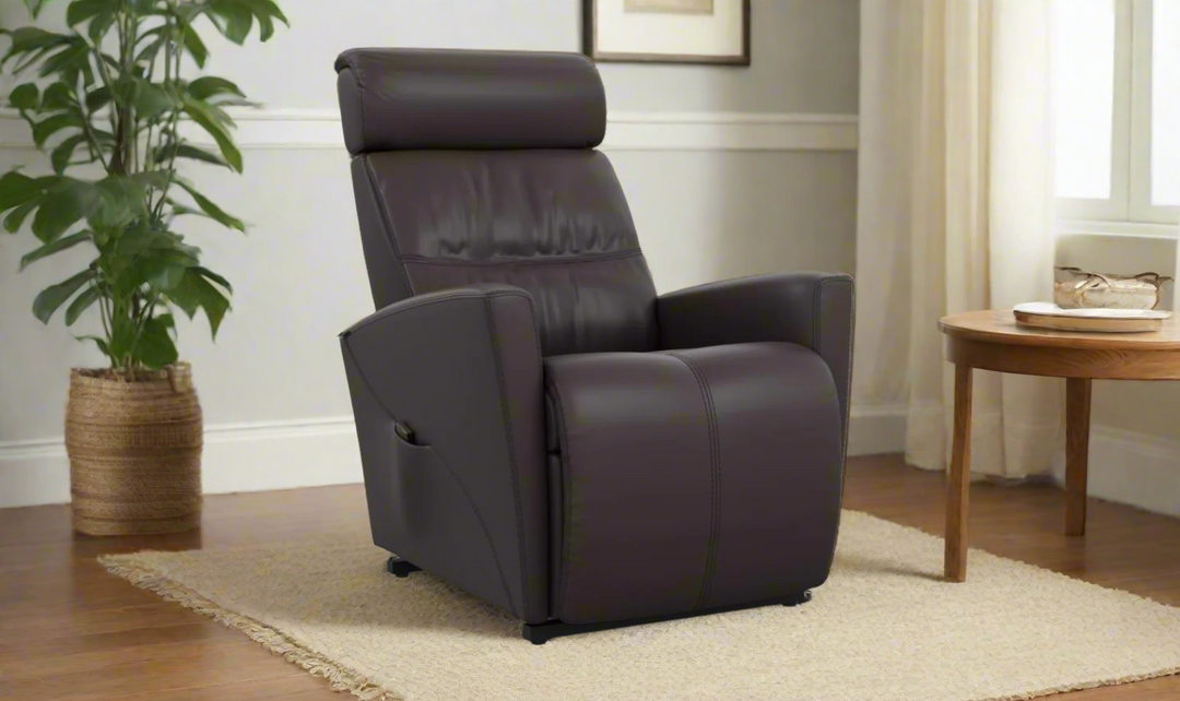 Fjords Memphis Leather Lift Power Glider Chair in Two Sizes-jennifer furniture