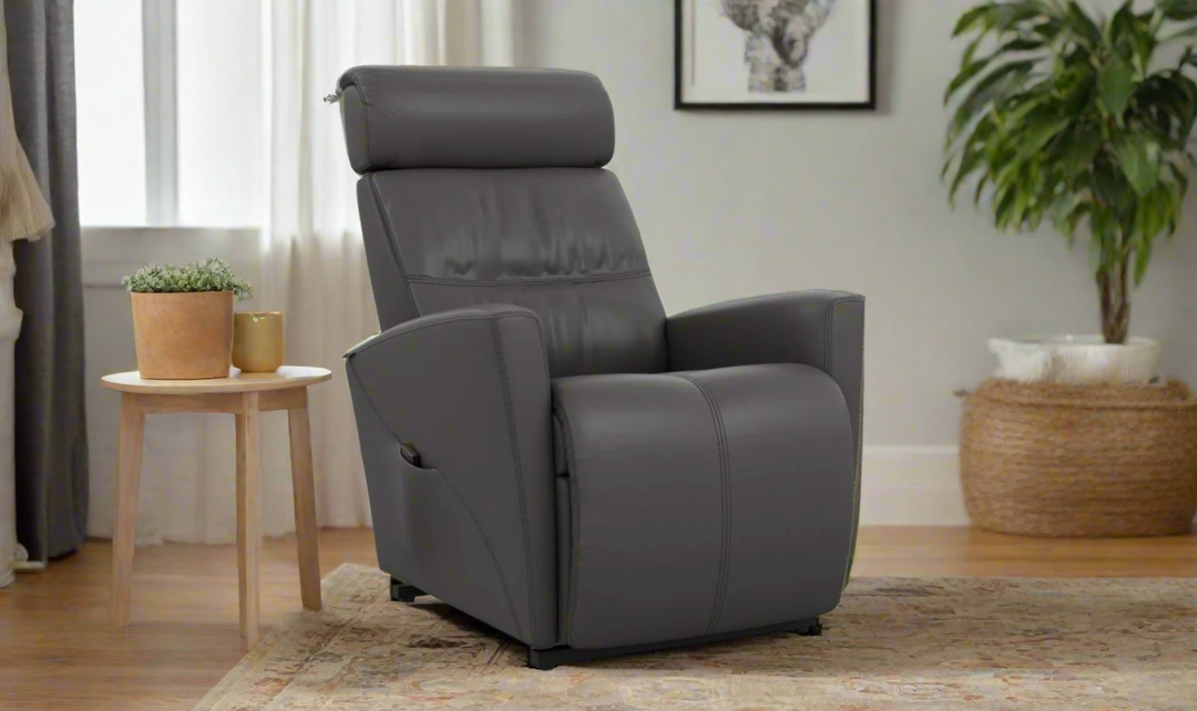 Fjords Memphis Leather Lift Power Glider Chair in Two Sizes-jennifer furniture