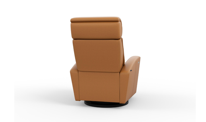 Fjords Milan Leather Swivel Glider Power Recliner Chair in Two Sizes-Jennifer Furniture