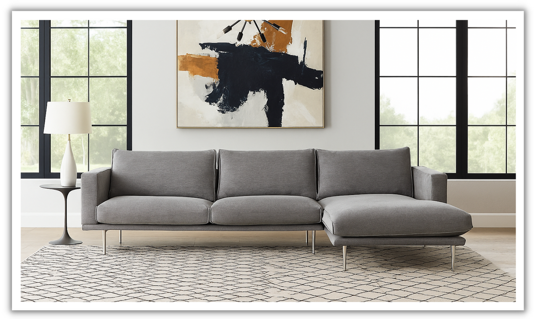 Fjords Nordic 3-Seater Fabric Upholstered Sofa With Chaise-jennifer furniture