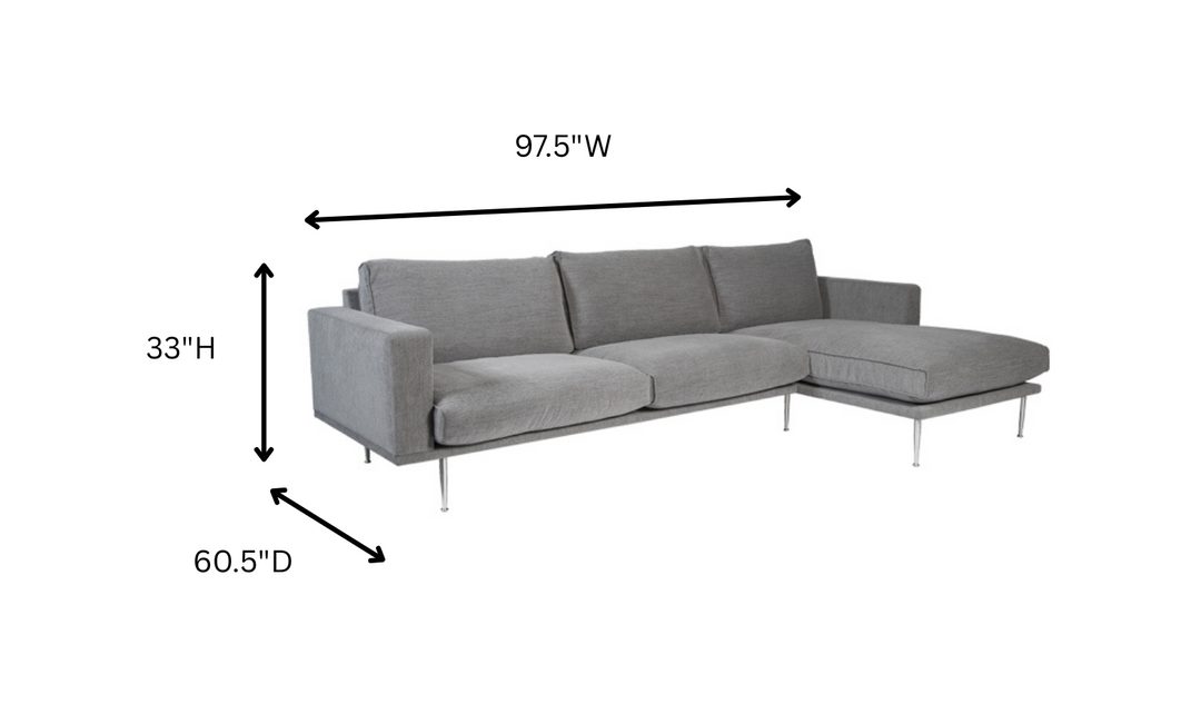 Fjords Nordic 3-Seater Fabric Upholstered Sofa With Chaise-jennifer furniture